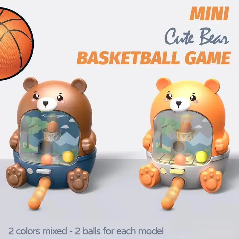דוב מקסים מיני שולחן כדורסל ירי כדור כדורסל צעצוע לילדים
