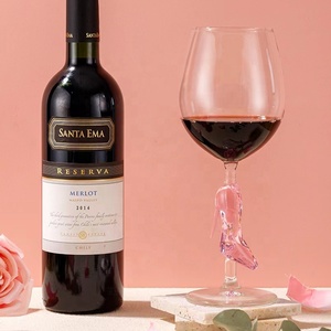 Chaussures roses 3D en borosilicate sans plomb sur mesure verres à vin rouge Gobelet en verre à vin résistant à la chaleur avec <span class=keywords><strong>tige</strong></span> de chaussure à <span class=keywords><strong>talon</strong></span> haut - Product Image 2