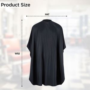 Cape de coiffeur jetable imperméable avec logo personnalisé, taille ajustable, anti-adhésive, de haute qualité, noire - Product Image 2