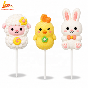 Disponible en gros mélange fruits aromatisés dessin animé bonbons coeurs délicieux guimauves sucette barbe à papa - Product Image 4