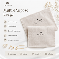 Pochette en coton et lin avec rabat, logo personnalisé, sérigraphie, estampage à chaud, broderie, OEM, ODM, faible MOQ