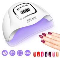 SUN X5 Max Haute Qualité Uv Led Lampe À Ongles 150W Double Uv Led Sèche-Ongles Machine Uv Led Lampe De Durcissement Boîte En Plastique CE Nail Gel Polish