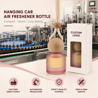 Diffuseur de parfum de luxe pour voiture, flacon en verre dégradé givré avec bouchon en bois, concentration de parfum à 60 %, cadeau, vente en gros