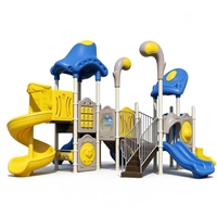 Toboggan combiné pour enfants d'extérieur certifié TUV, résistant aux UV et aux intempéries, équipement de terrain de jeu pour maternelle et parc communautaire