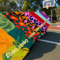 Shorts de basketball en maille 100 % polyester, personnalisables par sublimation, unis, à taille élastique, séchage rapide, respirants, pour entrejambe de 5 pouces
