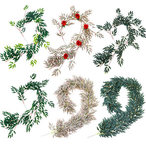 Vignes artificielles vertes Ningxiang 100cm 200cm, fleurs en soie pour décorations de mariage en extérieur - Product Image 1