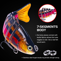 Umpan Pancing Ikan Nila Kualitas Terbaik 9.7Cm-14.5G 6 Bagian Umpan Berenang Plastik