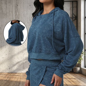 Conjuntos Deportivos de 2 Piezas para Mujer, Talla XL, con Capucha y Falda de Tenis, para Gimnasio y Fitness, con Logotipo Personalizado, Transpirables, Ecológicos y Lavables - Product Image 3