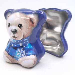 カスタマイズされたクマとピギーバンクの缶食品グレードの金属チョコレート & マネーギフト包装子供のためのリサイクル可能な缶 - Product Image 4