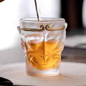 Quantité minimale de commande bas noir mythe Wukong en relief verre à whisky tasse à Cocktail <span class=keywords><strong>Mini</strong></span> boisson verre à liqueur pour whisky - Product Image 4