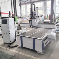 Routeur CNC économique 1325 pour le travail du bois, machine de gravure à double processus avec couteau pneumatique