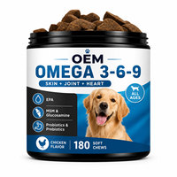 Private Label Honden Omega-3 Visolie Supplement Zachte Kauwtabletten Huid & Vachtverzorging Gewrichten Hartverzorging Veilige Zalm Vitamine E