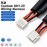 GH1.25 5PIN Konektor Elektronik 3 Arah Kabel Daya Silikon 28AWG Perakitan Kabel Harness