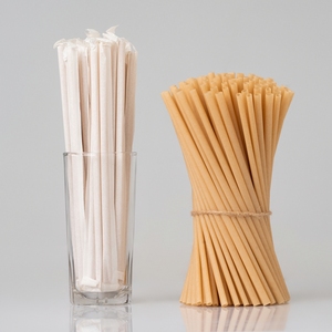 Eco Friendly Sugarcane <b>Straw</b> Plant Based Biodegradable Smooth Texture Non Soggy <b>Drinking</b> <b>Straws</b> Bulk Order Factory - Product Image 5