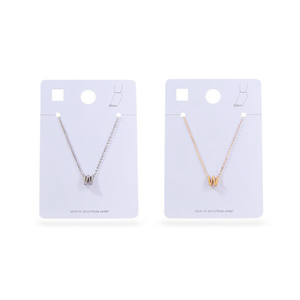 Cavigliera Tobiller con lettera W in acciaio inossidabile, design minimalista, gioielli alla moda per donna - Product Image 1