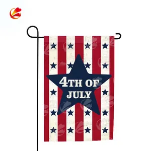 Garden Flag For 4th July Sublimation American Transfer Printing Indoor Outdoor Country Yard Double Sided