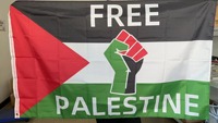 Prêt à Expédier Gratuit Palestine Drapeau Logo Personnalisé Drapeaux Impression Claire 3x5 ft Polyester Tissu Drapeaux Palestine