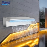 Fuente de cascada interior de acero inoxidable 304 de alta calidad, cortina de agua decorativa para pared exterior, cascada para piscina y jardín