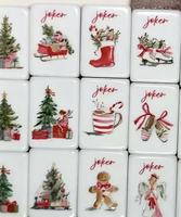 Jeu de Mahjong Américain Casse-Noisette de Noël, Tuiles de Mahjong en Acrylique, Thème Festif, 4 Joueurs, Jeu de Luxe Moderne, Jeu Parfait
