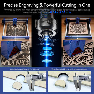 ATOMSTACK SWIFT 7W 대나무 원료 목재 모듈 식 디자인 미니 레이저 조각기 용 레이저 조각 및 절단기 - Product Image 5