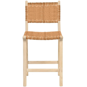 Percy Counter <b>Stool</b> With Back Animal Hyde/Hide/Leather and <b>Wood</b> Durable High Bar <b>Stool</b> for Home Bar & Dining Room - Product Image 1