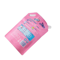 Sac d'emballage en plastique personnalisé pour détergent à vaisselle, pochette à bec pour emballage liquide, vente en gros
