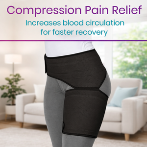 Soporte de compresión personalizado para ingle, cadera y muslo para alivio del dolor de ciática y recuperación - Product Image 2