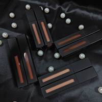 Ensemble de gloss à lèvres en couleurs nudes, marque privée, hydratant, non collant, longue tenue, gloss à lèvres brun