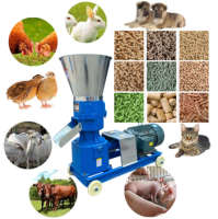 Nouvelle machine à fabriquer des granulés d'aliments pour porcs, bovins, volailles, poissons, bétail, 200 kg/h, moteur électrique, taille des granulés 2,5-8 mm, utilisation à la ferme