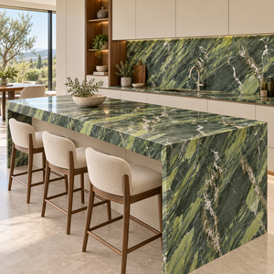 Losas de mármol verde aguacate de alta calidad, piedra natural en losa grande para proyectos de revestimiento de paredes y encimeras de cocina en villas y hoteles. - Product Image 3