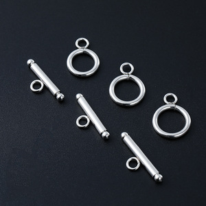 Hebilla redonda de acero inoxidable H1084, accesorios de joyería para collar, pulsera, accesorios de bricolaje. - Product Image 1