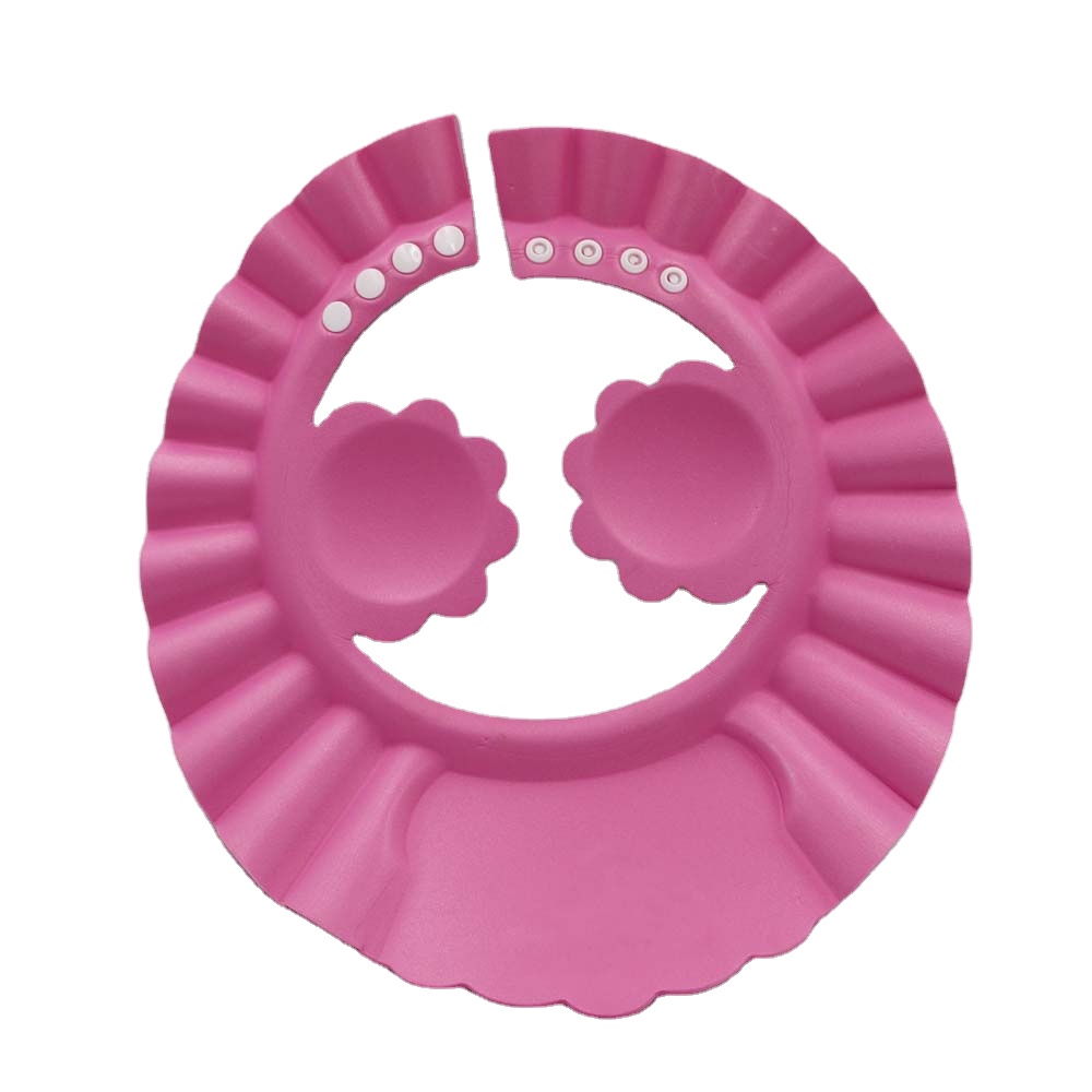 Touca de banho para bebê, material de eva para banho de bebê, tampa e tampa de shampoo com proteção de ouvido