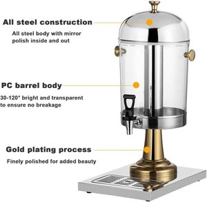Distributeur de boissons commercial 8L en gros d'usine, distributeur de jus en plastique avec robinet pour la restauration et les buffets - Product Image 2
