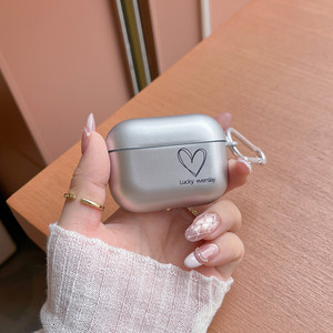 Funda en Forma de Corazón con Pintura Electrolítica para AirPods Pro 3 / para AirPods 4, Funda Protectora para Auriculares a Prueba de Golpes - Product Image 4