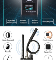 Detector de Micrófonos Ocultos Inalámbrico GPS RF BLOCKWAVE K18 con Detección de Audio Antiespía GSM, Batería de 1000 mAh para Seguridad en Supermercados