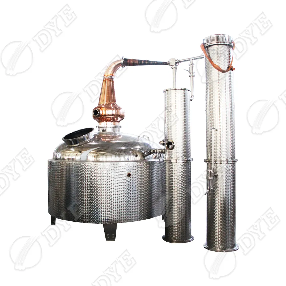 Alcohol Distillation Factory DYE Brandy Distillery Equipment Alcohol Reflux Distiller Alembic Distillation