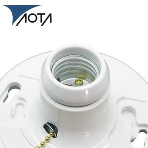 Portalámparas Aota E26/E27 de Baquelita con Tapa de Rosca de 4 Pulgadas, Base Blanca para Bombilla de 220V con <span class=keywords><strong>Casquillo</strong></span> - Product Image 1