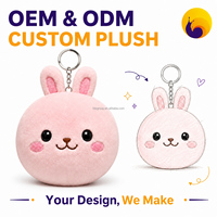Porte-clés en peluche personnalisé, jouet en peluche mignon de dessin animé pour sac, sac à dos, voiture, mascotte