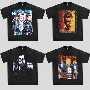 Camiseta de Hombre, 100% Algodón Jersey, Cuello Redondo, Manga Corta, Estilo Vintage, Holgada, Transpirable, con Logotipo de Personaje, Estilo Americano - Product Image 1