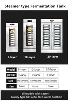 Machine de boîte de fermenteur de chauffe-pain/vapeur de petit pain à la vapeur salle de Fermentation automatique à température constante/réservoir de pâte avec boulangerie