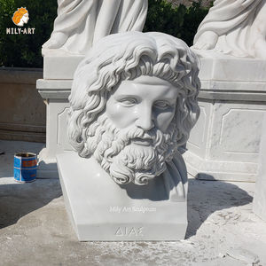 Personalizzato Intagliato A Mano In Marmo Bianco Del Busto Statua di Pietra Classico Laocoonte Testa Scultura Per La Decorazione di Raccolta - Product Image 4