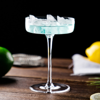 Coupes à champagne créatives transparentes résistantes aux rayures en verre cristal de haute qualité, lavables au lave-vaisselle, verres à cocktail