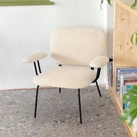 Fauteuil lounge en cuir rétro nostalgique en gros d'usine avec accoudoir ergonomique pour la maison, le bureau et l'extérieur