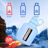 Bouteille d'eau en acier inoxydable de 32 oz avec revêtement en cuivre, contrôle de la température, anti-fuite, pour le sport et les activités de plein air, logo personnalisé