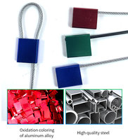 Sello de Seguridad Autoblocante de Un Solo Uso, Antirrobo, Cable de Alta Resistencia, Aleación de Aluminio y Acero Q235A, Diseñado para Seguridad
