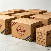 Boîte d'expédition en carton ondulé Kraft, personnalisable avec logo, en B-flute, pour déménagement, stockage et emballage, vente en gros, conception gratuite, en vrac