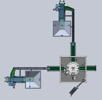Máquina automática para ensamblaje de tapas de 2, 3 y 4 piezas, tapones de botella con sistema push-pull, válvulas de silicona y reforzos de tapa CRC