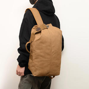 Sac à dos multifonctionnel de grande capacité pour hommes, en toile, pour randonnée, voyage en plein air, sport, sac seau, bagage à main - Product Image 4