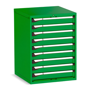 Fami Master Key Comfort <b>Drawer</b> Cabinet 9 <b>Drawers</b> 714x726x1000 Mm Green Ral6011 <b>Tool</b> Storage - Product Image 2