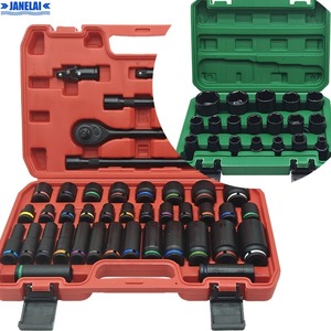 Jeu de douilles à chocs sans cliquet, embouts de 1/2 pouce, tailles métriques/SAE 8-32 mm, en acier CR-V, pour mécaniciens et bricolage - Product Image 4